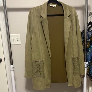 Solitaire Faux Suede Blazer